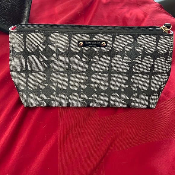 kate spade Handbags - Kate Spade black and grey makeup bag, barely used